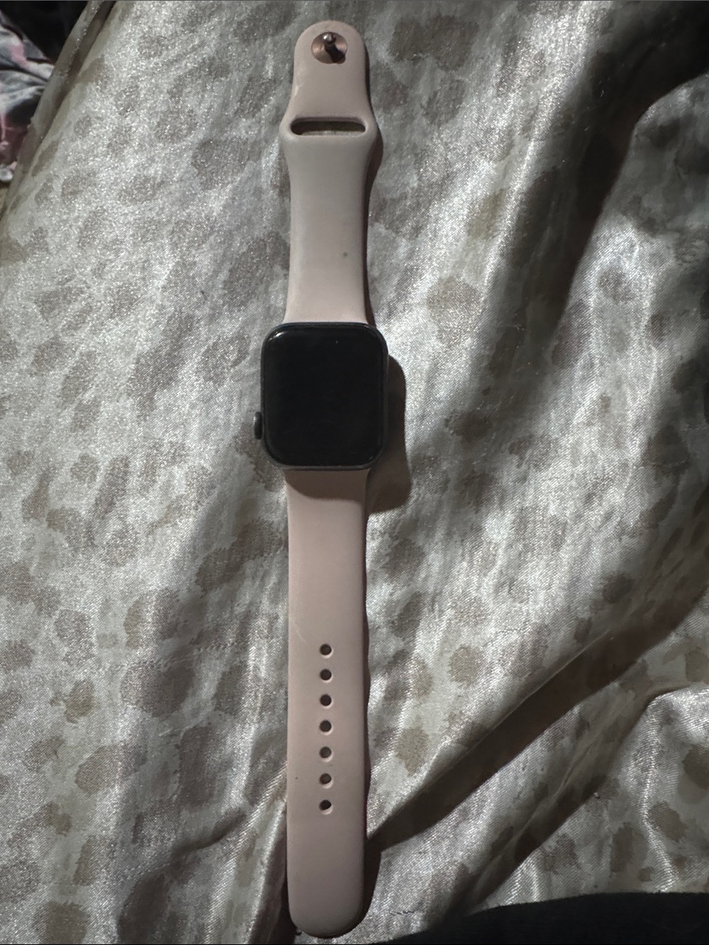 Apple Smartwatch with Pale Pink Silicone Band